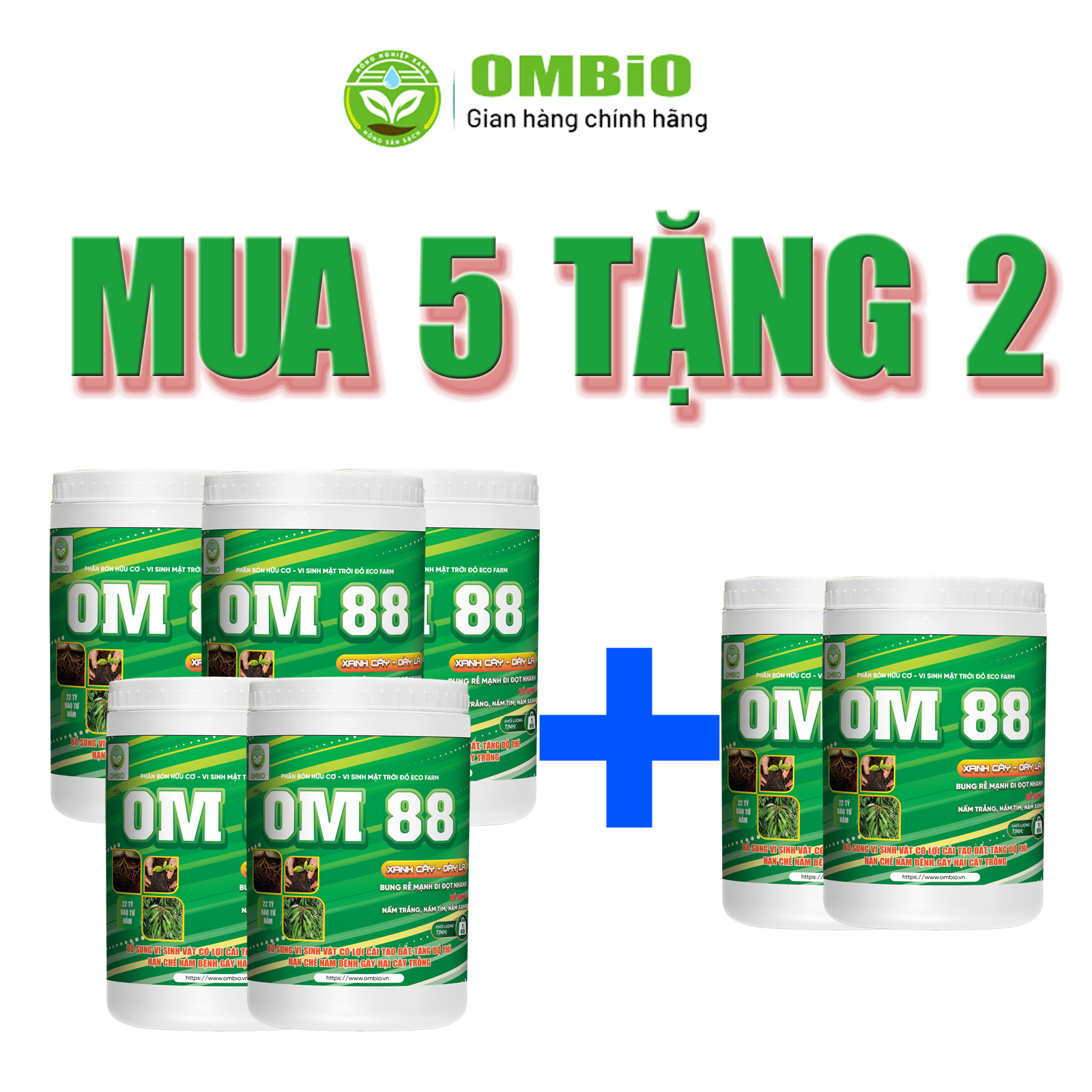 OM 88 - Phân thuốc kích rễ mạnh đi đọt nhanh, xanh cây dầy lá, biến vàng thành xanh